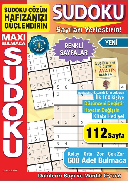Bulmaca Sudoku 4. Sayı - 2023
