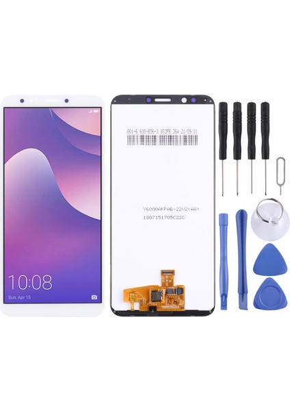 Huawei Y7 Pro 2018 Için Dijitalleştirici Tft LCD Ekran - Beyaz (Yurt Dışından)