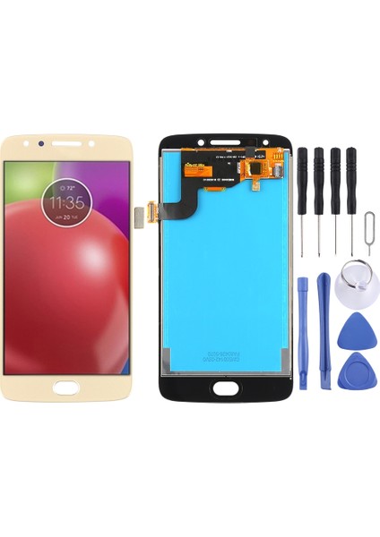 Motorola Moto E4 XT1763 Için Dijitalleştirici Tft LCD Ekran - Altın (Yurt Dışından)