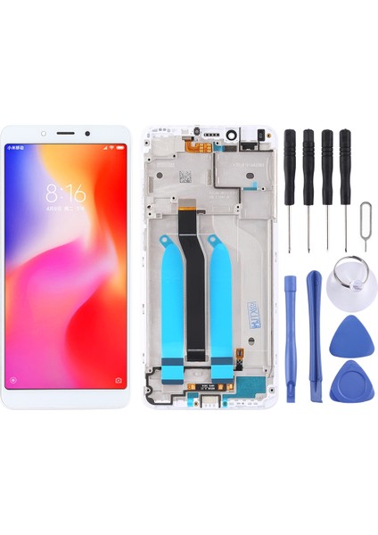 Xiaomi Redmi 6A / Redmi Için Tft LCD Ekran 6 Sayısallaştırıcı Çerçeveli Tam Montaj - Beyaz (Yurt Dışından)