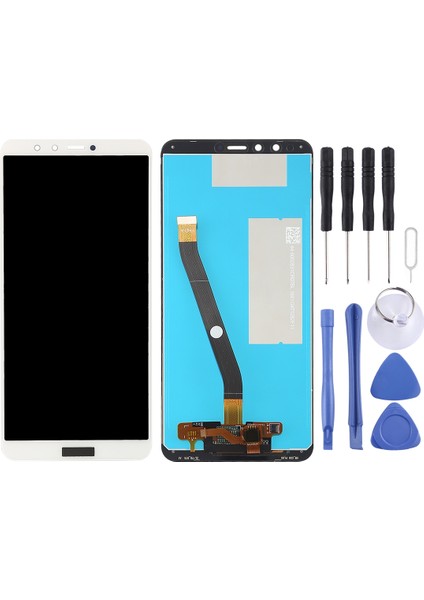 Huawei ile 8 Plus / Y9 Için Dijitalleştirici Tft LCD Ekran - Beyaz (Yurt Dışından)