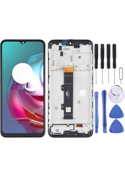 Motorola Moto G30 XT2129-1 XT2129-2 Için Dijitalleştirici Tft LCD Ekran - Siyah (Yurt Dışından)