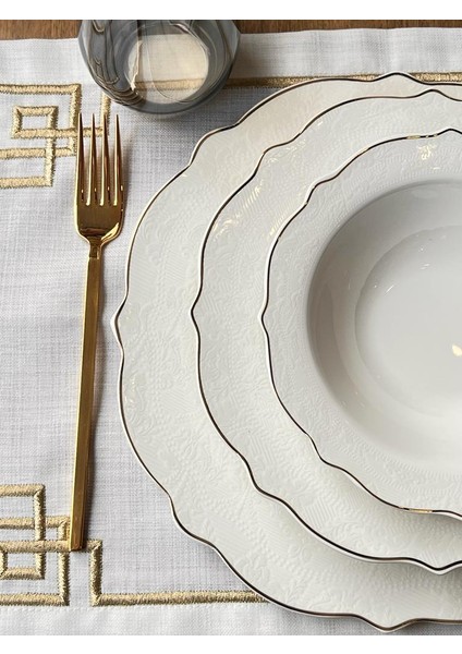 Yemek Takımı Lucca Relief Gold 24 Parça 6 Kişilik fiyatları