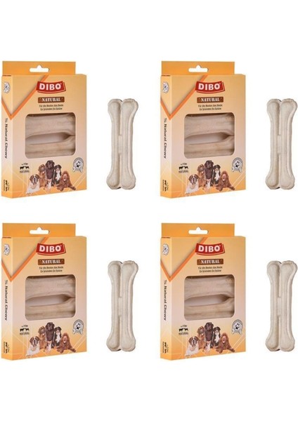 Beyaz Pres Köpek Ödül Kemiği 5 'li 7 cm 20-25GR x 4 Adet