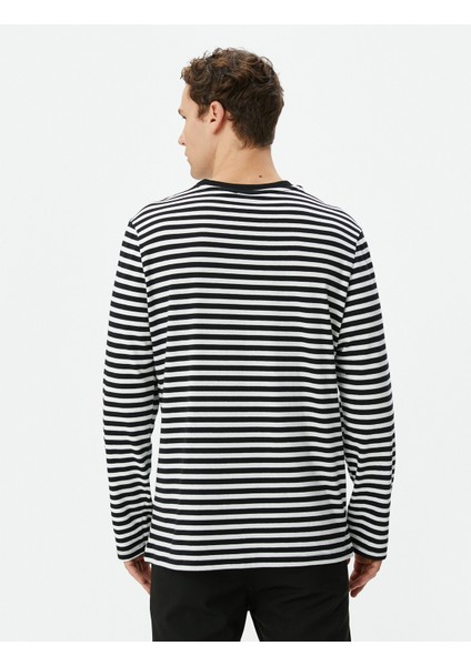 Bisiklet Yaka Sweatshirt Çiçek Nakışlı Pamuklu fırsatları