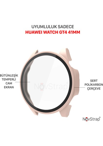 Huawei Watch Gt4 41MM ile Uyumlu Ekran Koruyucu Cam ve Kasa Koruyucu Kılıf Sert Pc fiyatları