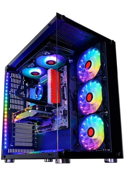 Cold Power Atx 7 * Argb Sessiz Fan Temper Cam Gaming Rgb Kontrolcüsü ve Uzaktan Kumanda Kasa