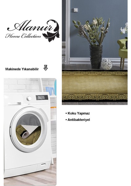 Dijital Salon Halısı Trend Keçe Kaymaz Taban Modern Roana Kahve modelleri