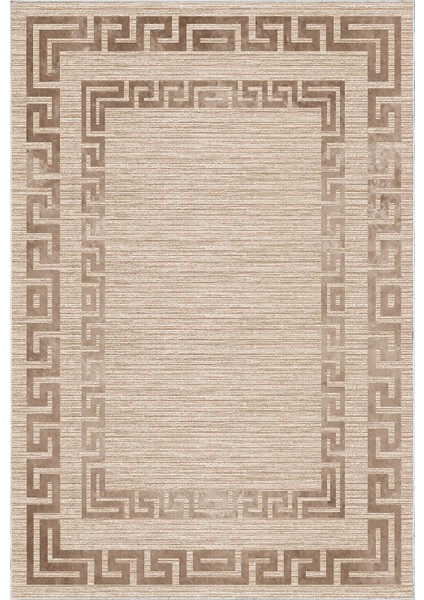 Dijital Salon Halısı Trend Keçe Kaymaz Taban Modern Dorothea Bej