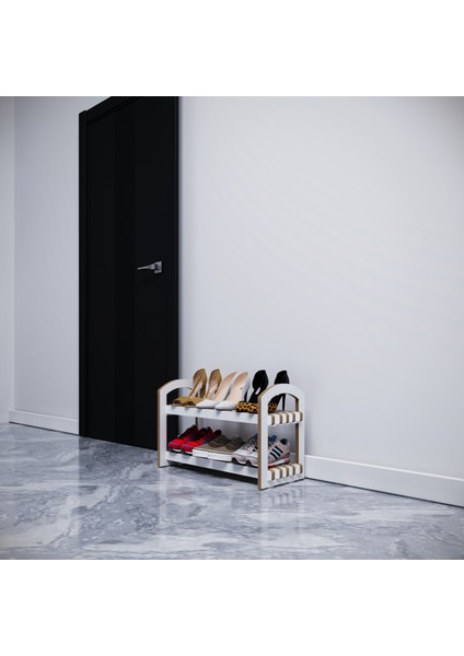 Demonte Portatif 2 Raflı Ayakkabılık Çok Amaçlı Dolap Kapı Önü Antre Hol %100 Mdf fırsatları