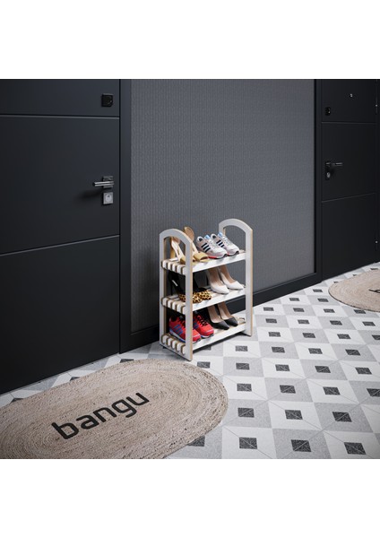 Demonte Portatif 3 Raflı Dar Ayakkabılık Çok Amaçlı Dolap Antre Kapı Önü %100 Mdf fiyatları