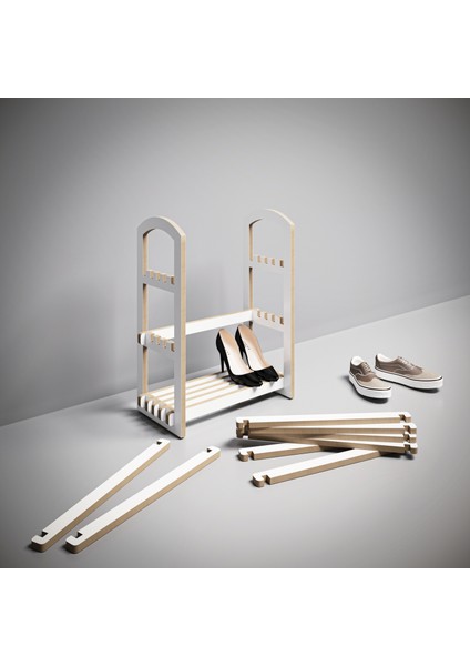 Demonte Portatif 3 Raflı Dar Ayakkabılık Çok Amaçlı Dolap Antre Kapı Önü %100 Mdf modelleri