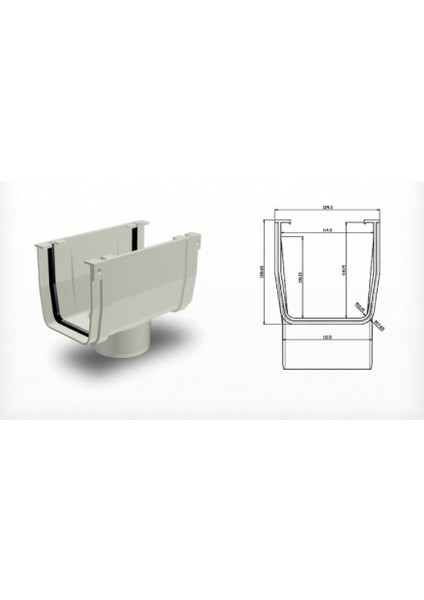 Çatı Oluğu Dere Iniş 100 mm