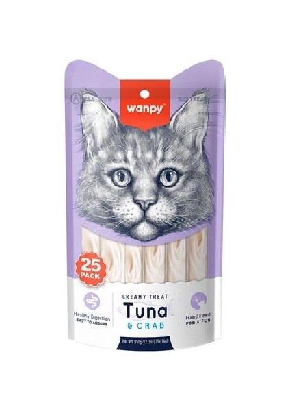 Ton Balıklı Yengeçli 25X14 gr Krema Sıvı Kedi Ödülü