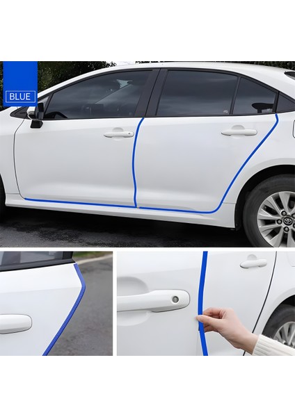 Citroen C4 Oto Araç Kapı Koruma Fitili 5metre Parlak Mavi Renk modelleri