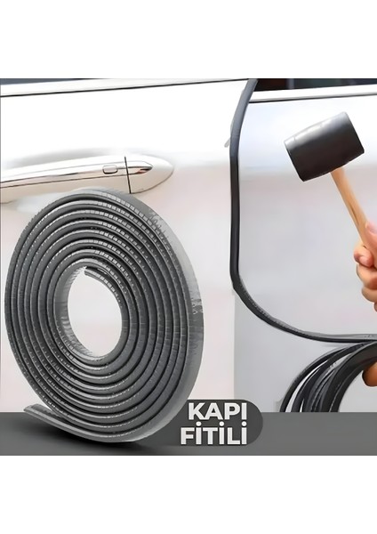 Volksvogen Jetta Mk5 Oto Araç Kapı Koruma Fitili 5metre Parlak Gri Renk