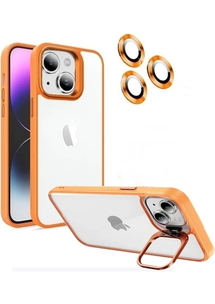 Iphone 15 Plus Kılıf Standlı Kamera Lens Koruyucu Alp