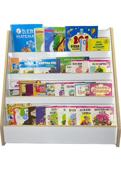 Bebek Çocuk Oyun Odası Melis Serisi Montessori Kitaplık - Çocuk Odası Kitap Rafı - Yerden Kitaplık fırsatları