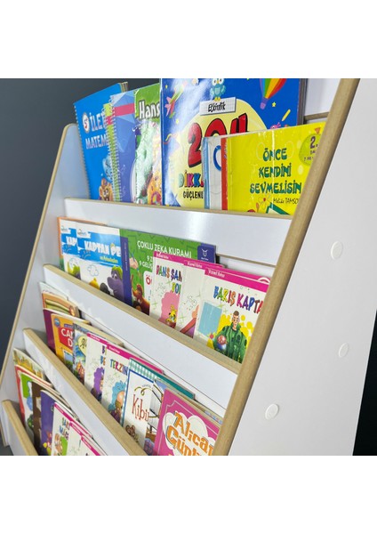 Bebek Çocuk Oyun Odası Melis Serisi Montessori Kitaplık - Çocuk Odası Kitap Rafı - Yerden Kitaplık indirimleri