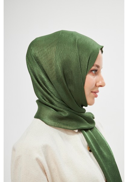 Sakafashion Jakarlı Ağaç Kabuğu Desenli Şal - Yeşil
