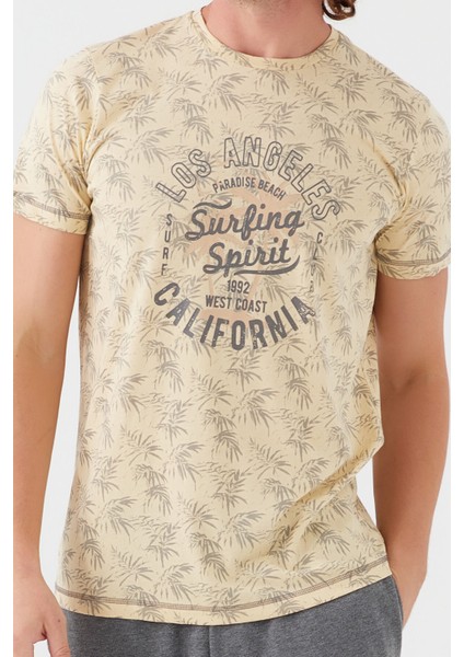 Surfing Spirit Koyu Bej Erkek Bermuda Pijama Takım indirimleri