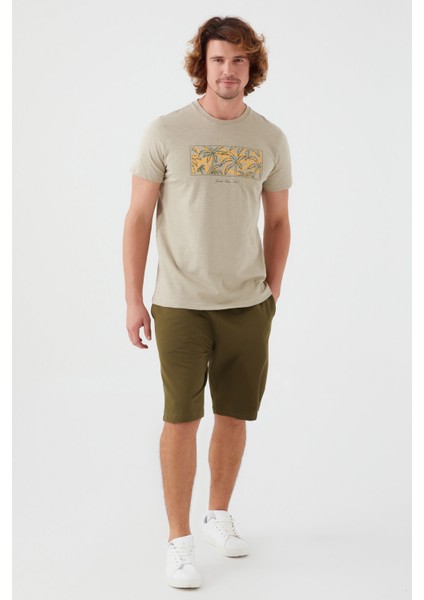 Guide Your Soul Açık Haki Erkek Bermuda Pijama Takım fırsatları