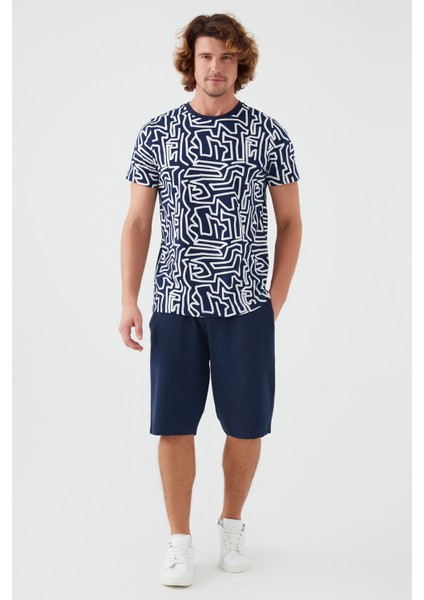 Maze Lacivert Erkek Bermuda Pijama Takım modelleri