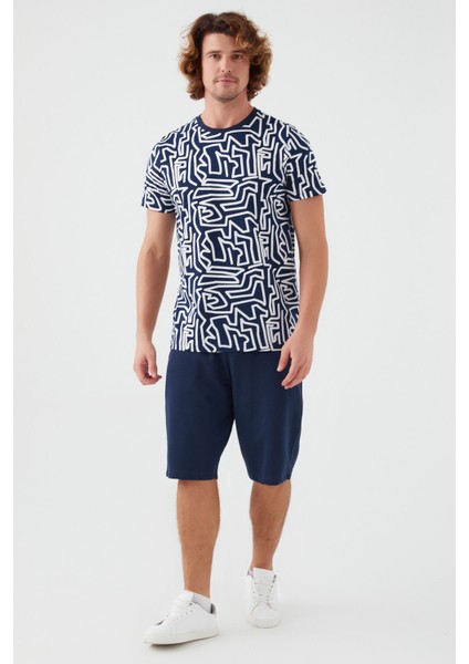 Maze Lacivert Erkek Bermuda Pijama Takım fırsatları