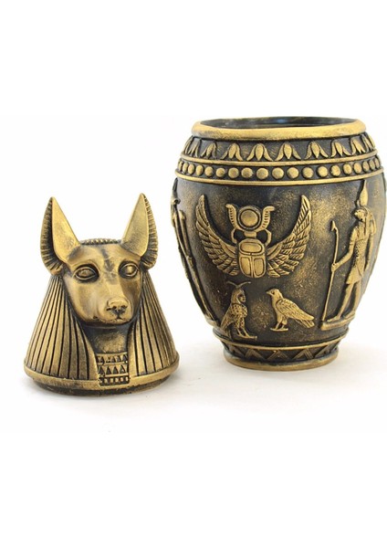 Polyester Mısır Figürü Anubis Biblolu Kutu