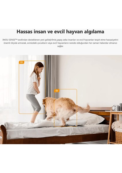 Rex 3D Iç Ortam Wi-Fi PT Kamera 3 MP - Evcil Hayvan Algılama-Gece GÖRÜŞ-360° Hareket-Hareket ve Insan Algılama-İki Yönlü Konuşma-SD KART-ONVIF-(IPC-GS2DP-3K0W)