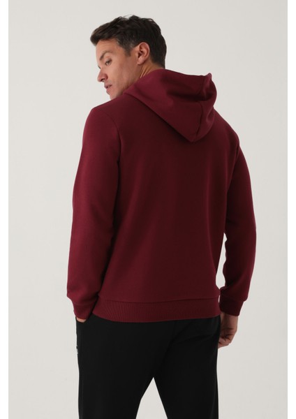 Koyu Kızıl Kahve Erkek Sweatshirt