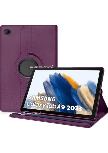 M.tk moveteck Case Logic Samsung Galaxy Tab A9 8.7 Inç Uyumlu Kılıf 360 Dönebilen Standlı Kapak Ekran Koruyucu SM-X110