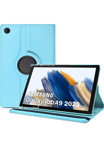 Samsung Galaxy Tab A9 8.7 Inç Uyumlu Kılıf 360 Dönebilen Standlı Kapak Ekran Koruyucu SM-X110