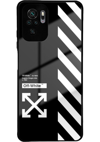 Xiaomi Redmi Note 10 4g ile Uyumlu Silikon Arkası Cam Kapak White Tasarımlı Cam Kılıf