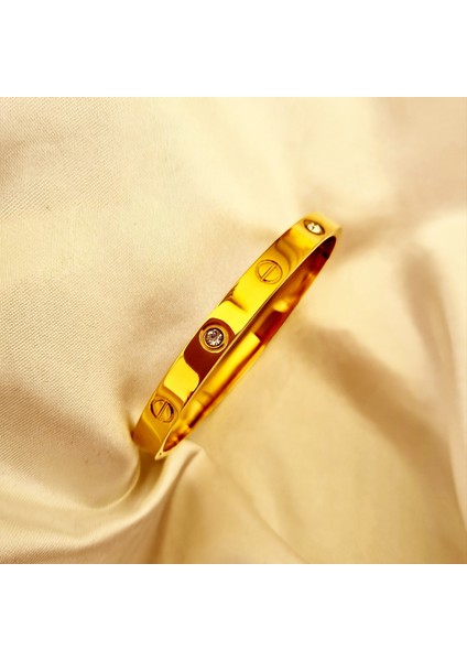 Kadın Çelik Zirkon Taşlı Kelepçe Bileklik modelleri