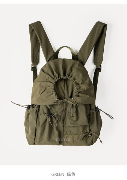 Kadın Sonbahar ve Kış Niş Ins Tarzı Hafif Sırt Ipli Pilili Kolej Tarzı Sırt Çanta (Yurt Dışından)