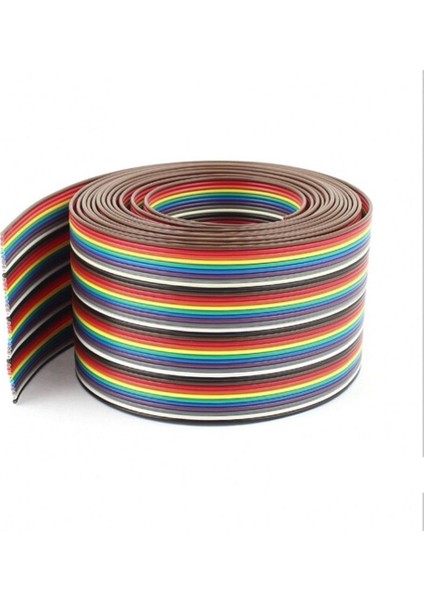40 Pin 2.54mm Renkli Flex Şerit Dupont Kablo (AWG24)