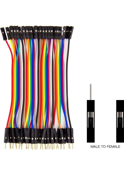 40 Pin Erkek - Dişi Jumper Kablo - 10cm fiyatları