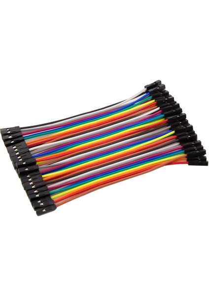 40 Pin Ayrılabilen Dişi - Dişi Jumper Kablo - 10 cm
