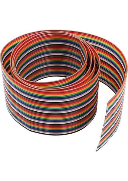 40 Pin 1.27mm Renkli Flex Şerit Dupont Kablo (AWG26)