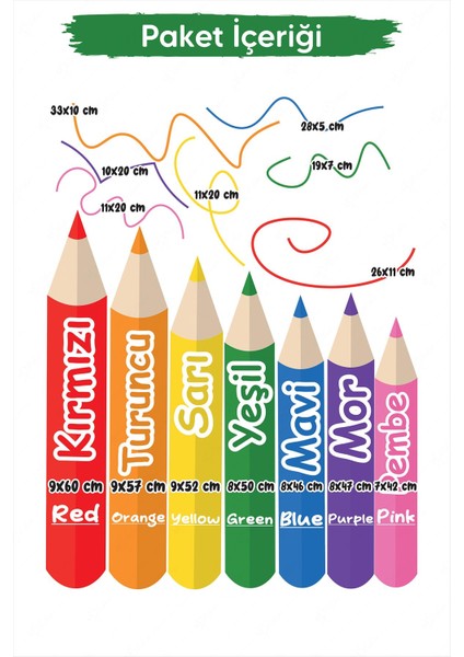 Renkleri Öğreniyorum Çocuk Odası Kreş Cam Duvar Sticker Seti fiyatları