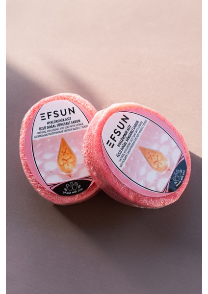Doğal Süngerli Hyalüronik Asit Özlü Sabun, Hyalüronik Sabunu, Süngerli Banyo Sabunu 135 Gr.