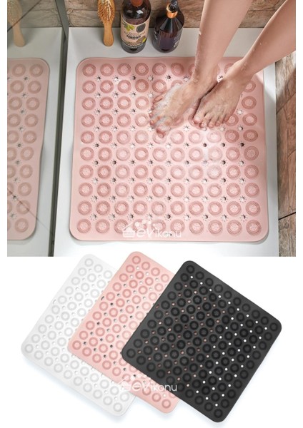 Kare Masajlı Silikon Banyo & Duş Kaydırmazı Pembe Renk fiyatları