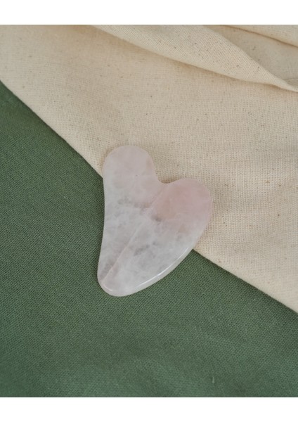 Pembe Kuvars Gua Sha Doğal Taş