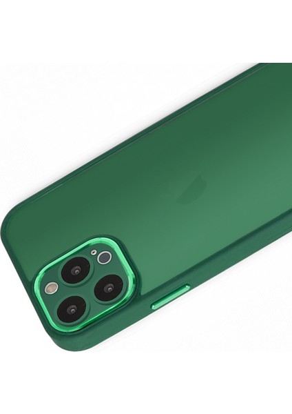 iPhone 11 Pro Max Kılıf Freya Lazer Lens Kamera Çerçeveli Silikon Kapak