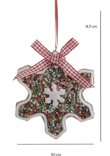 Çok Renkli Kar Tanesi Yılbaşı Süsü – 11,5cm fiyatları