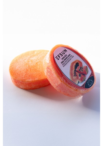 Doğal Süngerli Papaya Özlü Sabun, Papaya Sabunu, Süngerli Banyo Sabunu 135 Gr. modelleri