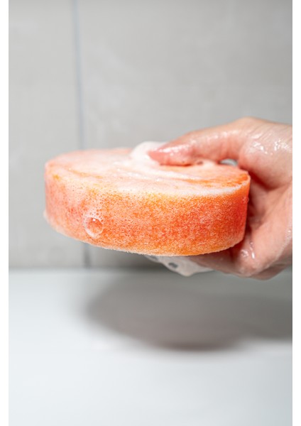 Doğal Süngerli Papaya Özlü Sabun, Papaya Sabunu, Süngerli Banyo Sabunu 135 Gr. fırsatları