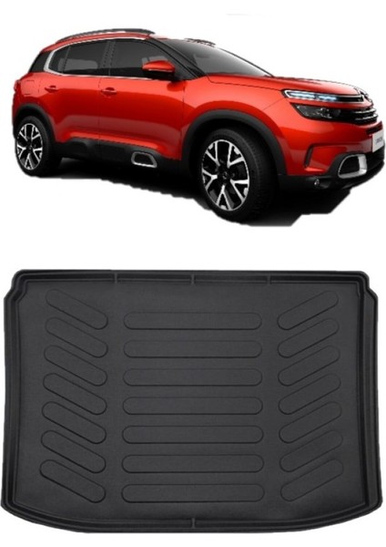 Team Car Citroen C5 Aircross 2020 Model Alt Kademe 3D Bagaj Havuzu+3d Siyah Havuzlu Paspas Takımı