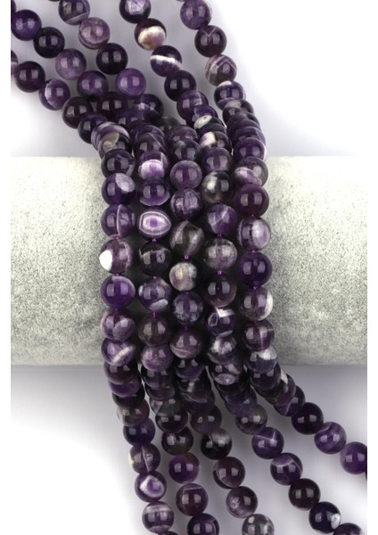 Ametist Doğal Taş Dizi 8 mm Küre Kesim